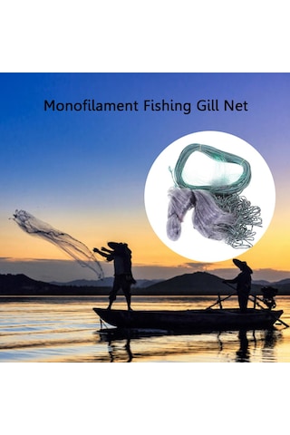 Reedark Tek Katlı 30mm Ağız Nilon Balık Av Ağı - 1.8x30m Levhalı Av Aleti