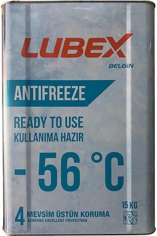 Lubex Mavi Antifriz 15 Kg Kullanıma Hazır -56 Derece