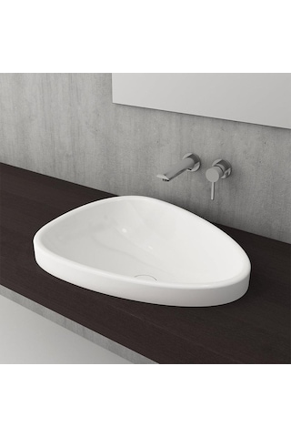 Bocchi Etna Tezgah Üstü Lavabo 58 CM Parlak Beyaz 1112-001-0125