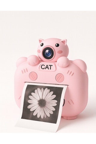 Kameralı Fotoğraf Yazıcısı Pembe Renk