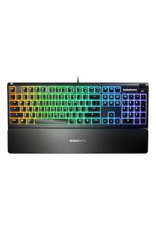Steelseries Apex 3 USB Kablolu IP32 Suya Dayanıklı RGB Oyuncu Q Klavye