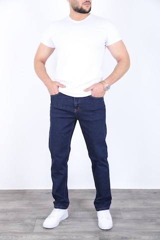 Blayn Jeans Erkek Regular Kalıp Likralı Esnek Kot Pantolon Koyu Lacivert