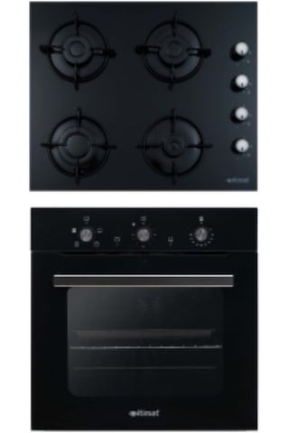 İtimat 1531 - 6021 2'li Ankastre Cam Büyü Set Siyah