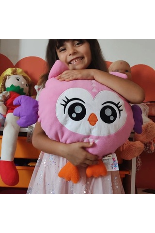 Peluş Yumuşak Oyuncak Ve Yastık - Sevimli Oda Dekoru Ve Uyku Arkadaşı Yıkanabilir Baykuş Kız