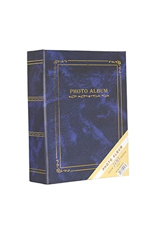 Rabsev 13x18cm 100 Fotoğraf Kapasiteli Ciltbezli Lüks Fotoğraf Albümü Mavi