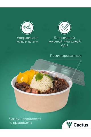 Cactus Kapaklı Derin Kağıt Tek Kullanımlık Tabaklar 10 Adet 317372832 100 adet