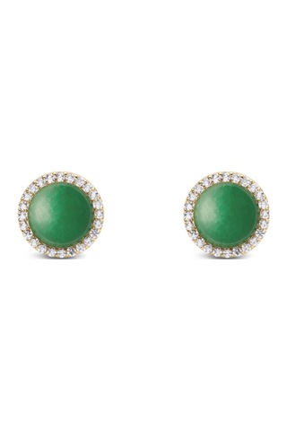 Audrey Earrings Jade Gold Gold