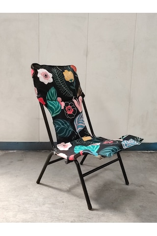 Yapa-Yavuzpaşalar Katlanan Şezlong Sandalye -- Siyah Iskeletli, Polyester Kumaş (539725612) Siyah