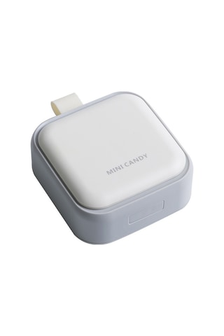 Symbee Beyaz Taşınabilir Mini İlaç Kutusu - Bölmeli, Hermetik, Günlük Kullanıma Uygun İlaç Saklama Kutusu Beyaz