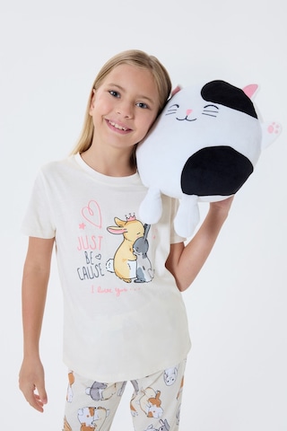 Rolypoly Kız Çocuk Krem Pijama Takım KREM