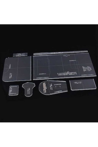 Pazly Kişisel/profesyonel 8x Şeffaf Akrilik Çanta Şablonu Seti, Uzun Süre Dayanıklı Şeffaf