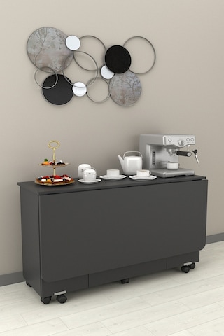 Asra Trend %100 Mdflam Mutfak Adası Yemek Masası Kahve Köşesi Ma-02 Antrasit Antrasit