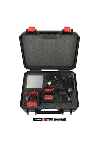Assur Asr910 360 12 Köşe Su Terazili Lazer Metre Hizalama Kırmız