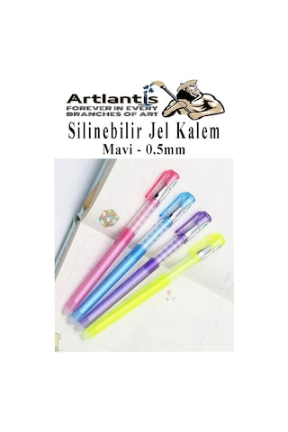 Silinebilir Jel Kalem Mavi 0.5 Mm 4 Adet Silinebilir Tükenmez Kalem Pilot Kalem Mürekkepli Kolay Silinebilir Kumaş Kalemi