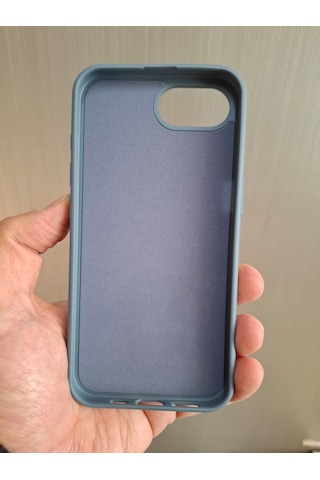 Apple Uyumlu iPhone 16e Logolu İçi Kadife Silikon Lansman Kılıf Füme
