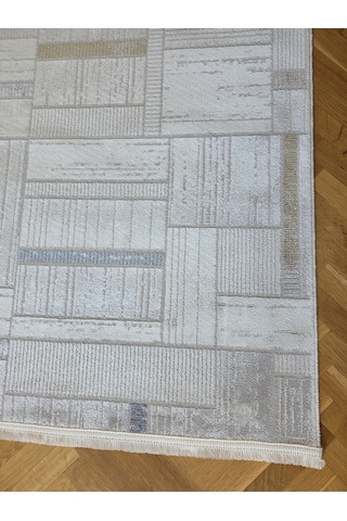 London Krem Multi Dekoratif Bambu Akrilik Yumuşak Modern Özel Ölçü Koridor Oturma Çocuk Odası Halısı 003-krem/multi