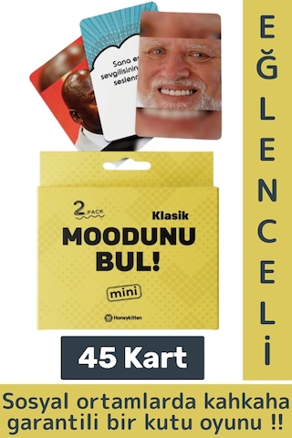 Eğlenceli Genç Yetişkin Özel Gün Arkadaş Yılbaşı Moodunu Bul Mini-klasik Oyun Kartları 45 Kart