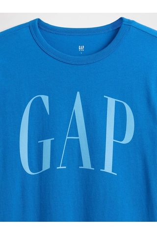 Gap V-frch Logo Arch Tee Mavi