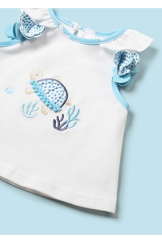 Kız Bebek Üçlü Mayo Set Mavi