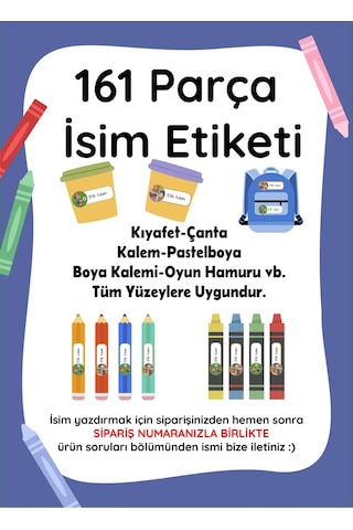 Özel İsminiz Yazılı Okul Etiketi Diğer