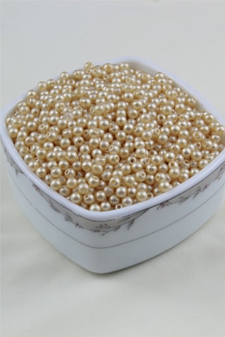 5 Mm Metalik Krem İnci Boncuk 30 Gr Kolye, Bileklik, Küpe Ve Takı Yapımı Diğer