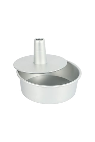 Maiyame 8 İnç Gümüş Renkli Alüminyum Yuvarlak Boş Tahta Kek Kalıbı Tek Parça Gümüş