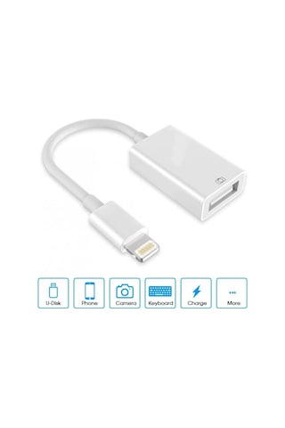 Apr14 Apple Uyumlu iPhone Otg - Beyaz Cn