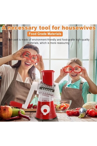 Meyveler, Sebzeler Ve Daha Fazlası İçin Elle Çalıştırılan Sebze Kesici, Ev Mutfak Aletleri, Çok İşlevli Rende Fyn10 Diğer