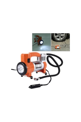 Metal Gövdeli Lastik Hava Kompresörü Turuncu Renk 12 Volt N11.847