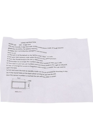 Trendooze 45x30x85mm Dikey Şifreli Kilit Kabini Posta Kutusu Bagaja Uygun Güvenli
