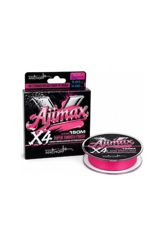 İp Örgü Misina - 4 Kat - Anchor Ajimax 4x - 150mt - Pembe - 0.04mm 09487413