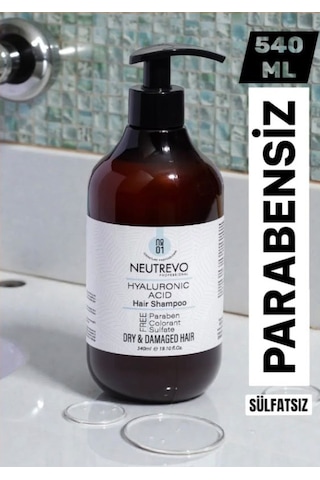 Neutrevo Professional No:1 Hyaluronic Acid Serisi Nem Ve Dolgunluk Veren Saç Bakım Şampuanı 540 Ml Tüm Saç Tipleri