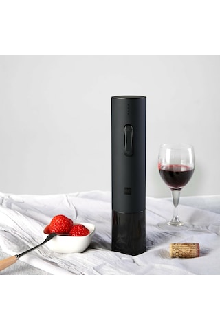 Xıaomı Huohou Şarap Elektrikli Şişe Açacağı Otomatik Tirbuşon Şarj Edilebilir Şarap Şişesi Mantar Çıkarıcı Siyah