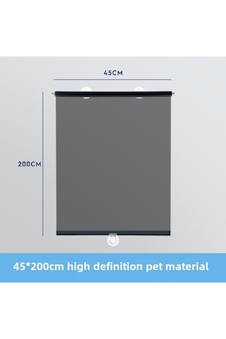 Maiyame Kamyon Ön Cam Genişletilebilir Güneş Perdesi - Açık Görünür Isı Yalıtımı, Süksiyonlu Tutucu, 45x200 Cm, Araçlar İçin Kolay Kurulum