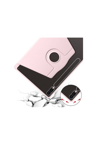 Galaxy Uyumlu Tab S9 Plus Kılıf Termik Kalem Bölmeli Dönebilen Standlı Kılıf