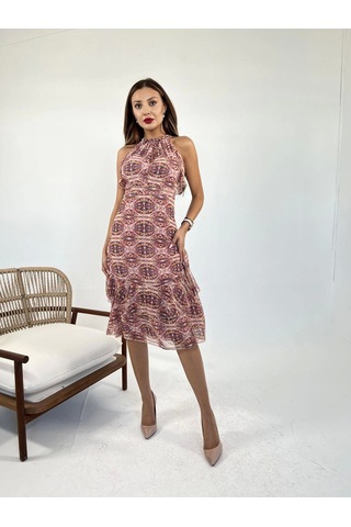 5944 Elbise-miami Çok renkli