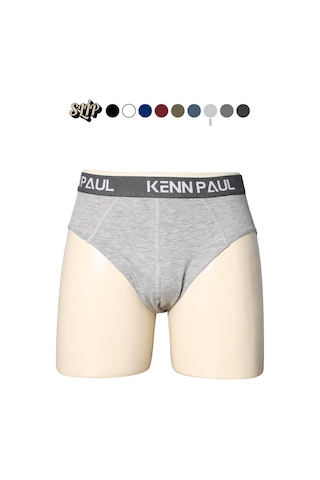 Kp Erkek Düz Pamuklu Gri Boxer Slip Boxer Gri