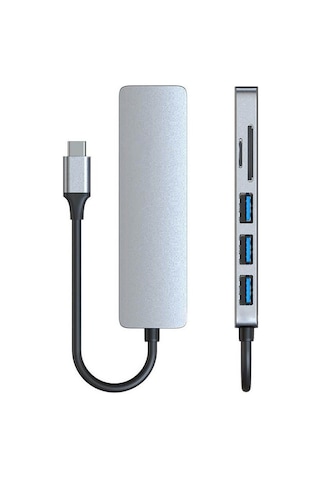 Usb Type C To 4k 30hz Hdmi Kablosu Sd Tf Kart Okuyucu Usb 3 0 Çoklayıcı Hub Çevirici Kablo