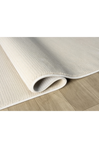 Mariesse Home Artes Serisi Bambu Dokulu Modern Sık Dokuma Koridor Kesme Yolluk Dokuma Makine Halısı Bej