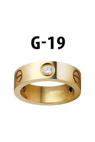 X-Lady Accessories Taşlı Yüzük Gold Renk 19  Numara Çok Renkli