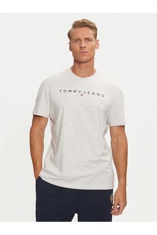 Tommy Hilfiger Tommy Hılfıger Erkek T-shırt Dm0dm20744-pj4 Gri