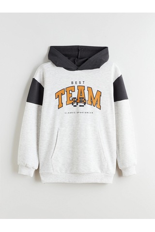 LC Waikiki Lcw Kids Gri Kapüşonlu Erkek Çocuk Eşofman Takım Lıght Grey Melan