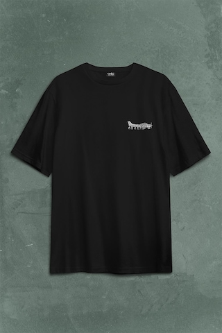 İnsan Maymun Evrim Cessna Uçak Tayyare Sırt Ön Baskılı Oversize Tişört Unisex T-shirt 001