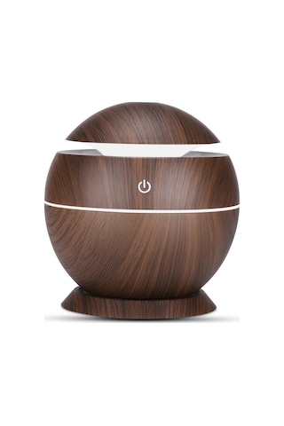 Moveevo Derin Ahşap Desenli Usb Nemlendirici, Renkli Led Işık Ve Aroma Uyumlu, Ev/ofis Kullanıma Uygun