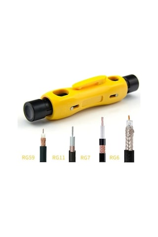 Kablo Soyucu Sıyırıcı Koaksiyel Rg11 - Rg6 - Rg56 Universal Coaxial Kalem Tipi Kablo Soyucu