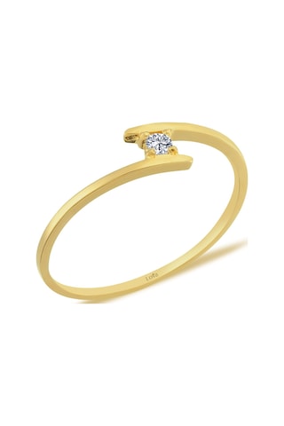 Lova G Renk 0,05 Karat Pırlanta Tektaş Yüzük - 1040406