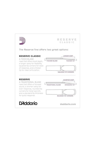 Daddario Reserve Classic Clarinet Reeds 2 - Dct1020 Sib Klarnet K