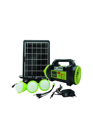 Wıson Ws-5683 Şarjlı 30w Solar Şarjlı Ev Aydınlatma Seti Ra Ve Fan Powebank