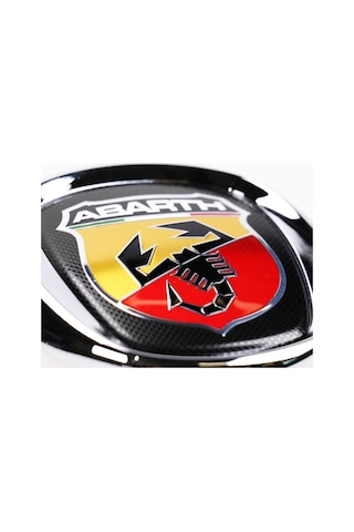 Abarth Logo Ön Panjur Arması Krom Çerçeveli 100mm