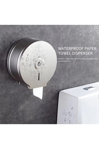Kağıt Havlu Dağıtıcı Duvara Monte Sondaj Kağıdı Havlu Tutucu Dağıtıcı Paslanmaz Çelik Banyo Tuvalet Dokusu Dispenseri Kağıt Tutucular Gümüş A 22 x 13.6 x 11.2 CM